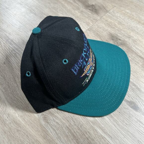 Vintage 1995 Brickyard 400 NASCAR Snapback Hat Delong Black Wool Cap USA - Picture 7 of 8